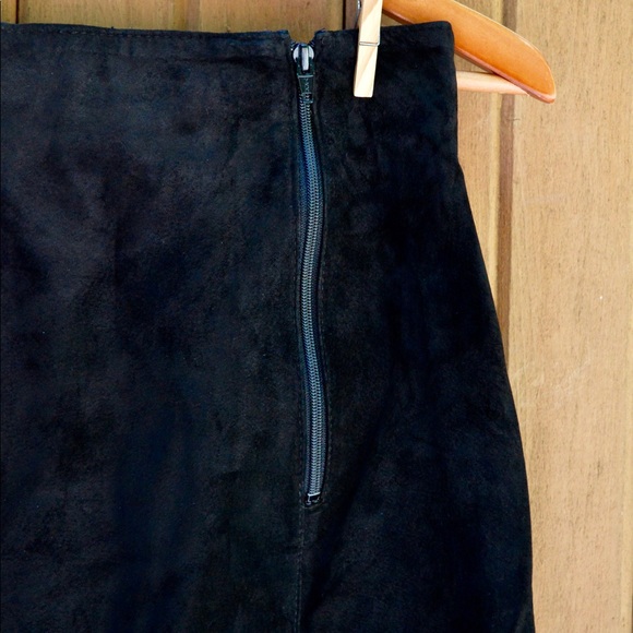 Vintage Holt Renfrew Suede Skirt - Picture 2 of 6